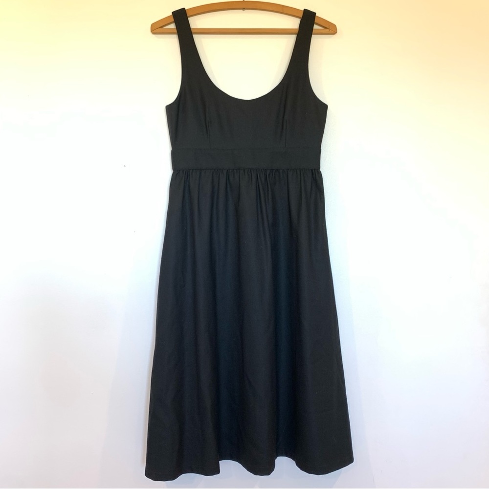 J. Crew Button Back Wool Blend Midi Dress